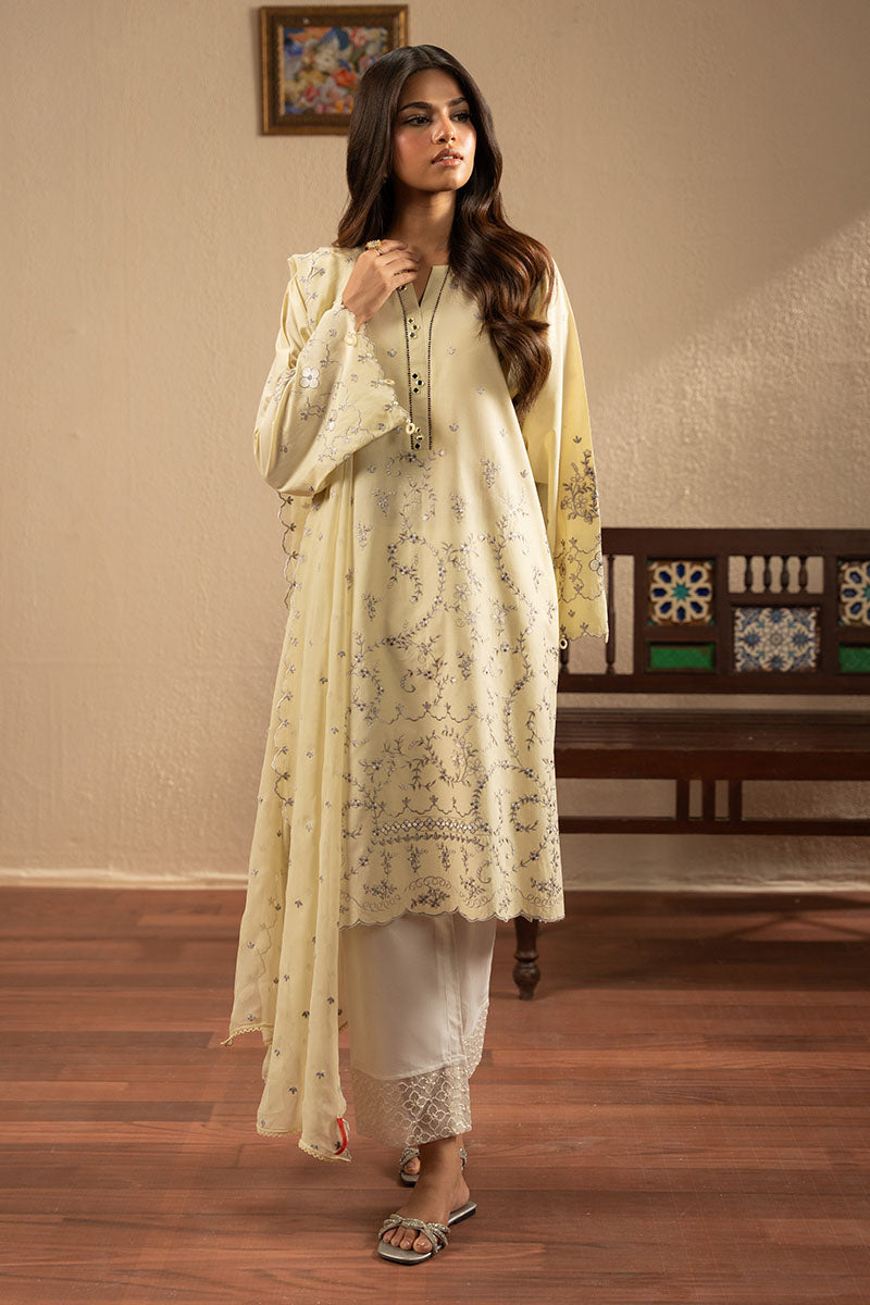 Cross Stitch | Exclusive Pret | Lemon Lime-2PC (Shirt & Dupatta)-3