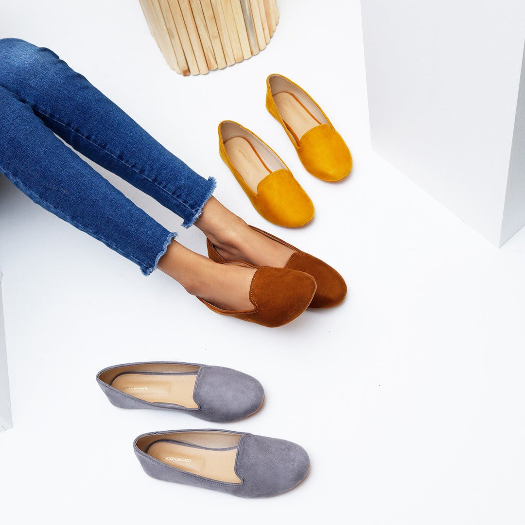 Camel Brown Loafers by House of Maryam - House of Maryam