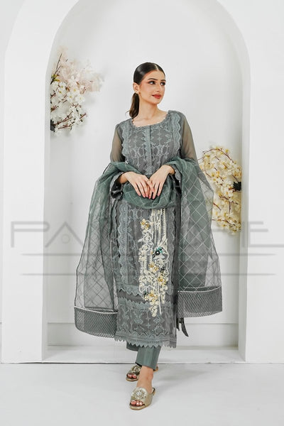 Panache | Pret | Charcoal Charm -  Panache By Mona  - Original Designer Dress - House of Maryam
