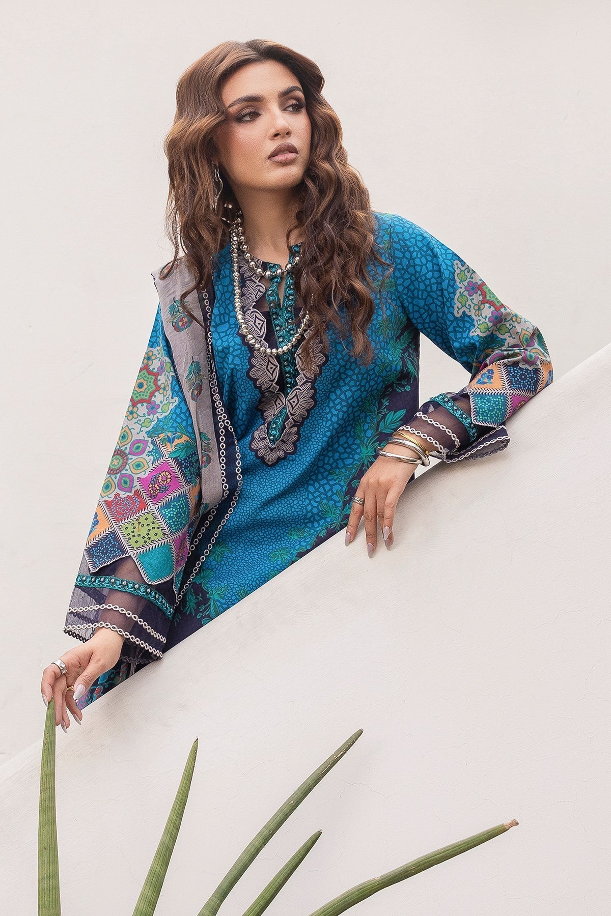 Charizma | Andaaz Lawn 26 | CAD6-03-Brand:Charizma-Type:Ladies Clothes-Dark Navy Blue-Lawn-House of Maryam- Buy in UK, USA