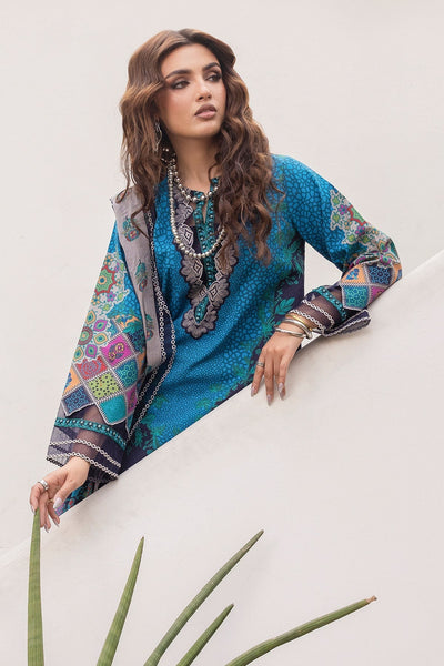 Charizma | Andaaz Lawn 26 | CAD6-03-Brand:Charizma-Type:Ladies Clothes-Dark Navy Blue-Lawn-House of Maryam- Buy in UK, USA