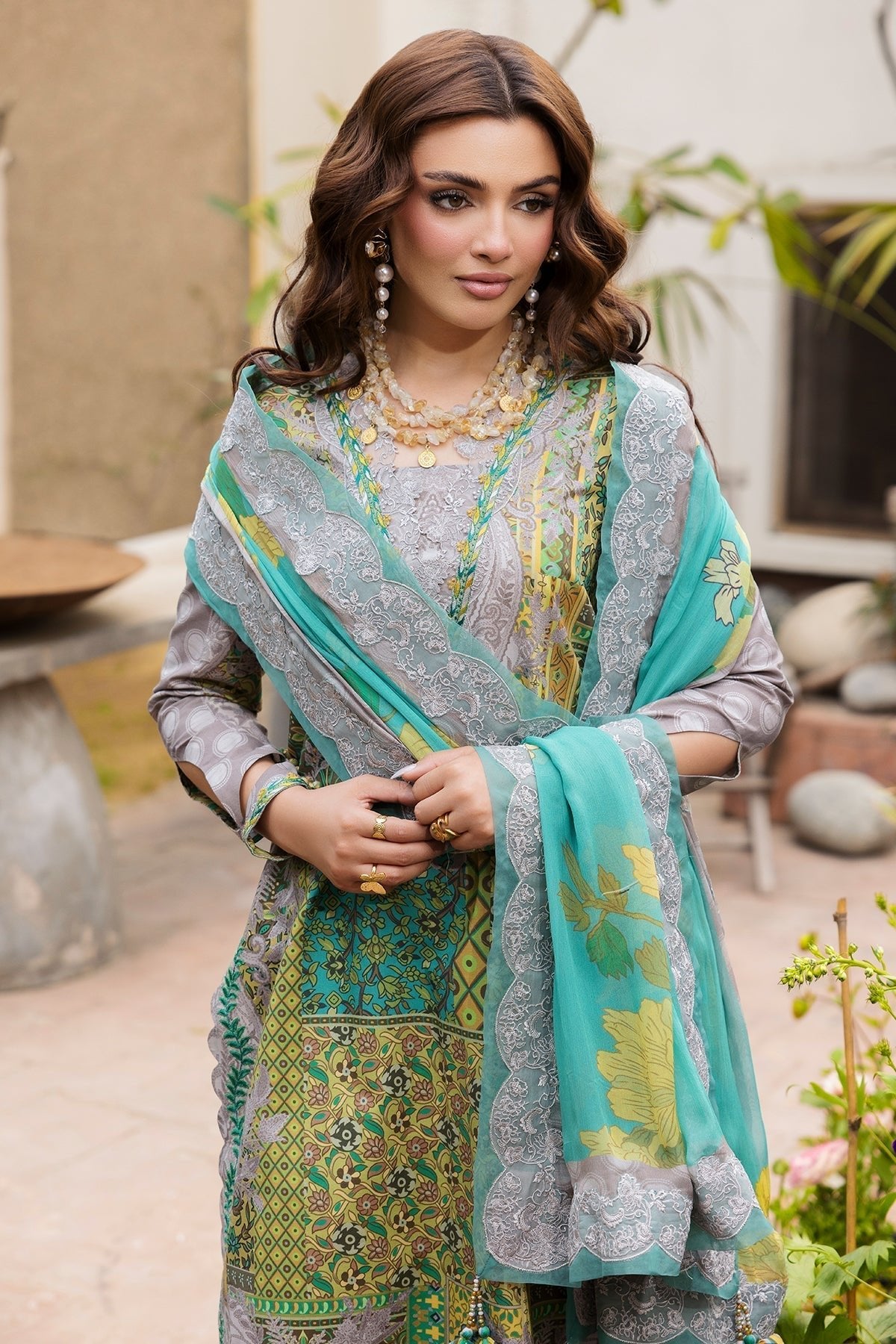 Charizma | Andaaz Lawn 26 | CAD6-06-Brand:Charizma-Type:Ladies Clothes-Lavender Gray-Lawn-House of Maryam- Buy in UK, USA