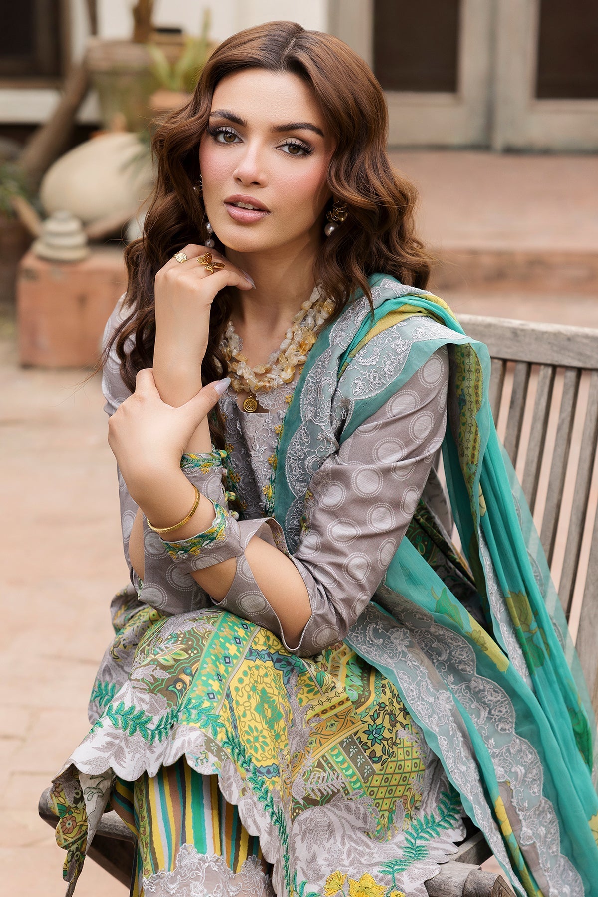 Charizma | Andaaz Lawn 26 | CAD6-06-Brand:Charizma-Type:Ladies Clothes-Lavender Gray-Lawn-House of Maryam- Buy in UK, USA
