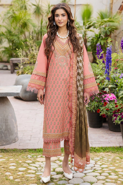 Charizma | Andaaz Lawn 26 | CAD6-07-Brand:Charizma-Type:Ladies Clothes-Pale Peach-Lawn-House of Maryam- Buy in UK, USA