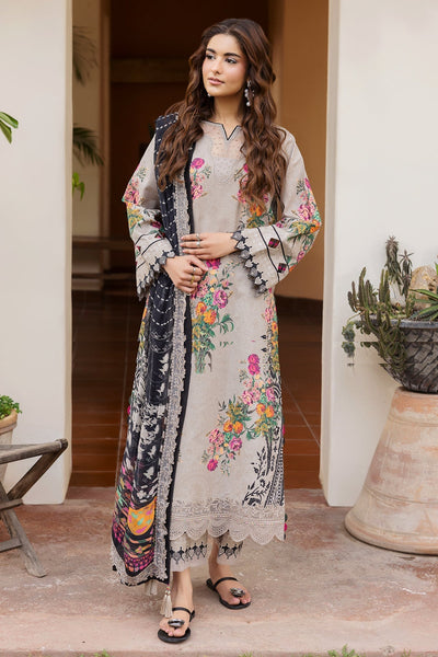 Charizma | Andaaz Lawn 26 | CAD6-08-Brand:Charizma-Type:Ladies Clothes-Soft Gray-Lawn-House of Maryam- Buy in UK, USA