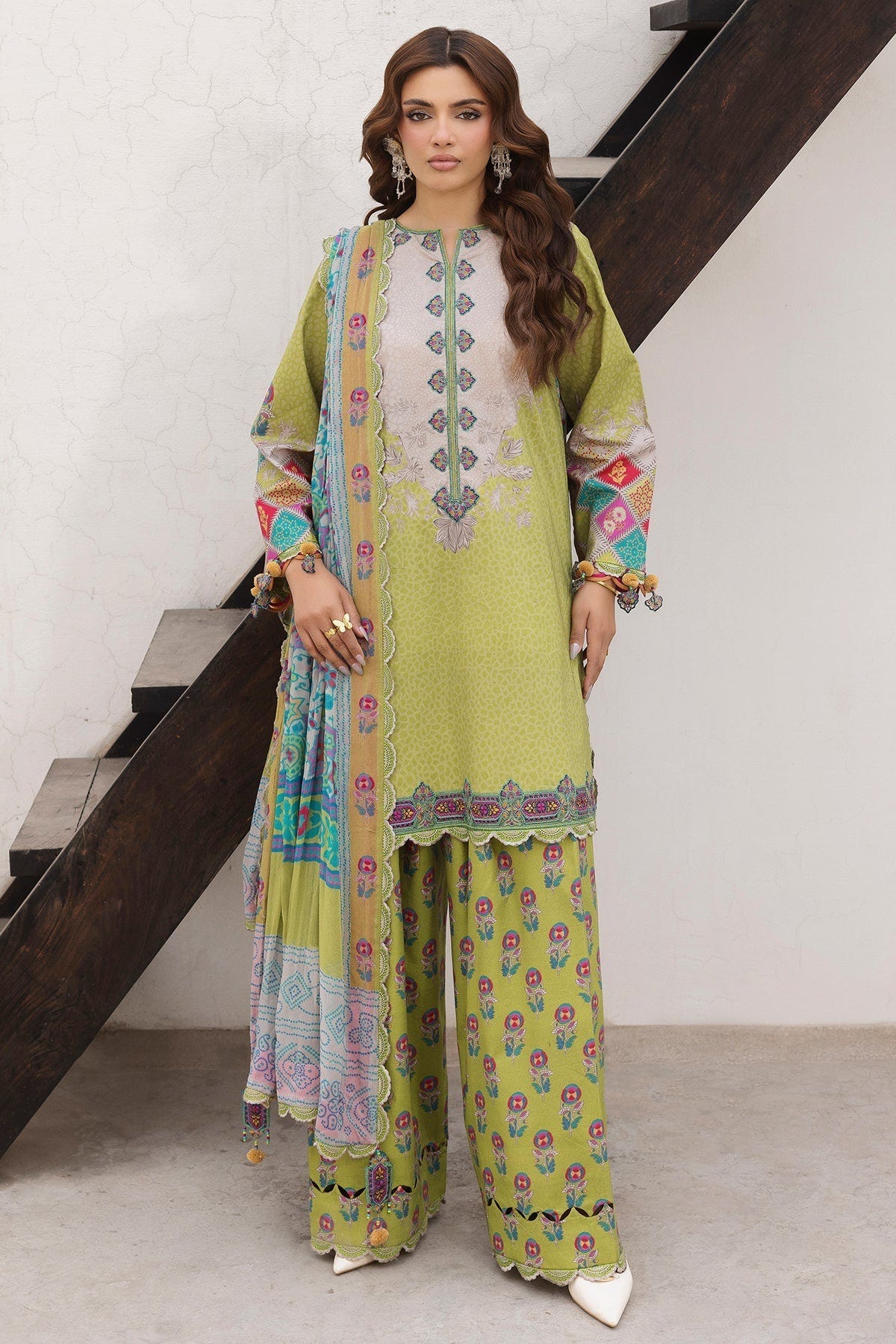 Charizma | Andaaz Lawn 26 | CAD6-10-Brand:Charizma-Type:Ladies Clothes-Mint Green-Lawn-House of Maryam- Buy in UK, USA