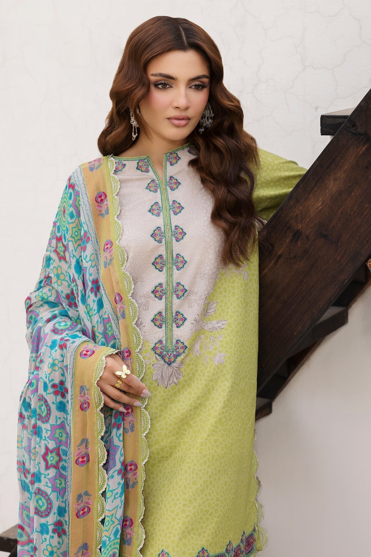 Charizma | Andaaz Lawn 26 | CAD6-10-Brand:Charizma-Type:Ladies Clothes-Mint Green-Lawn-House of Maryam- Buy in UK, USA