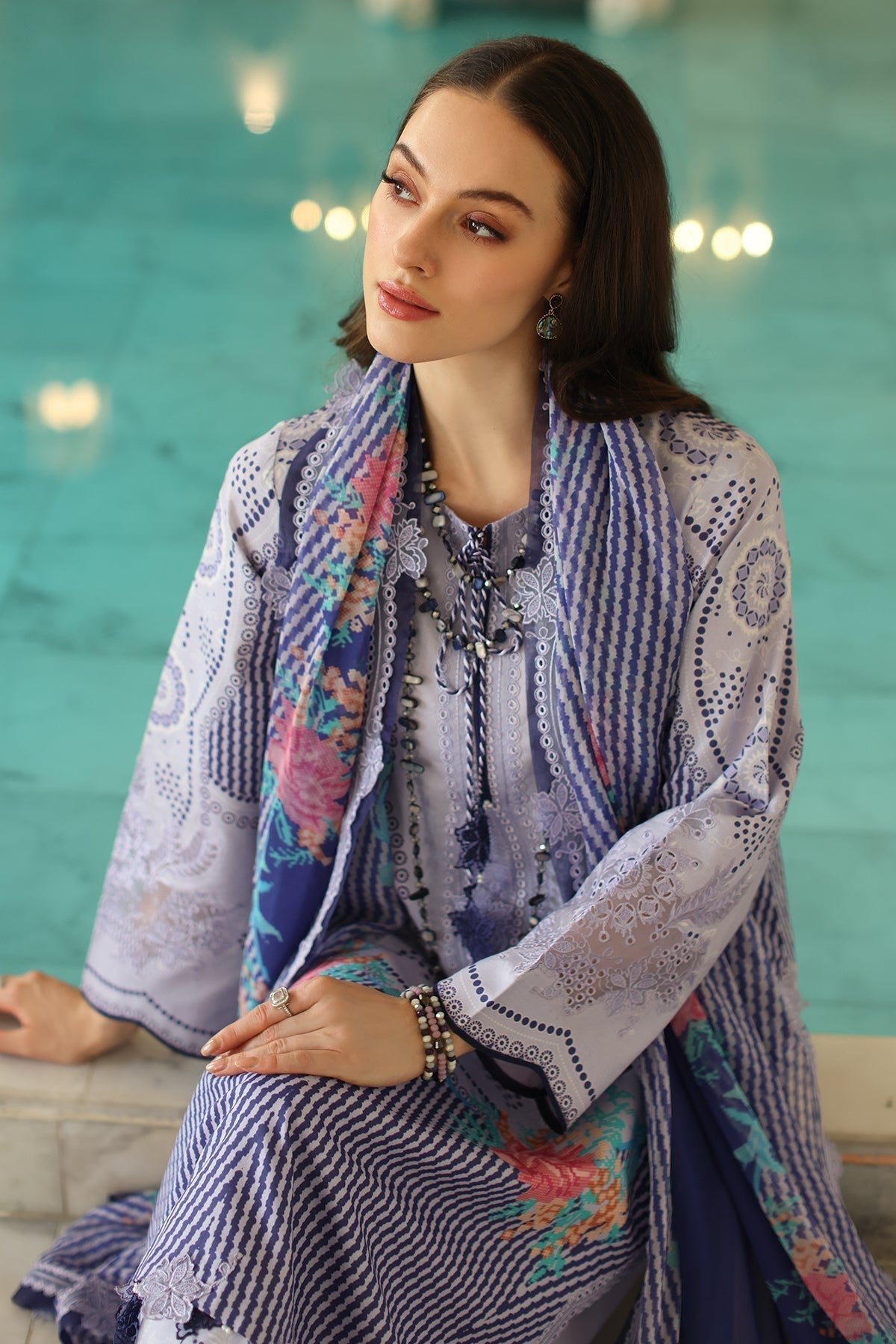 Charizma | Aniq Lawn Collection | AN5-01-Brand:Charizma-Type:Ladies Clothes-Light Lavender-Lawn-House of Maryam- Buy in UK, USA