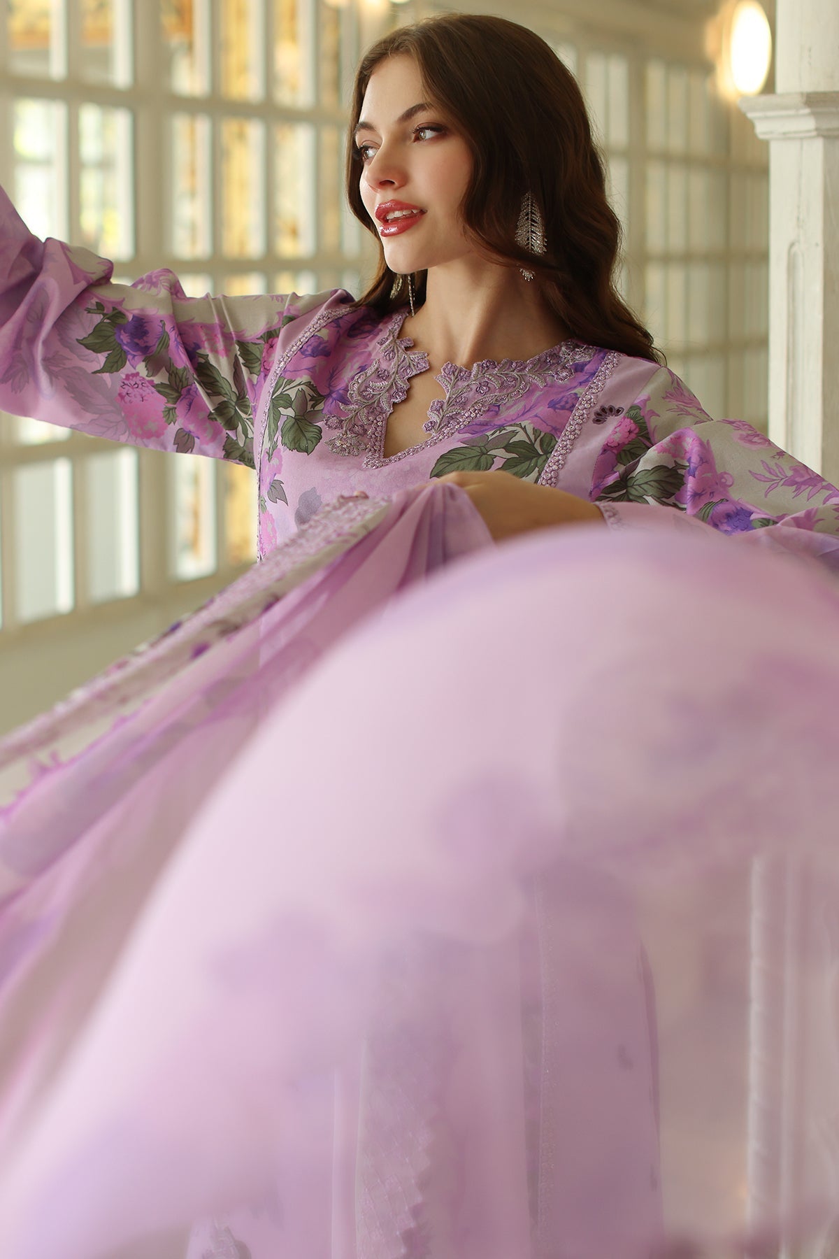 Charizma | Aniq Lawn Collection | AN5-03-Brand:Charizma-Type:Ladies Clothes-Lilac-Lawn-House of Maryam- Buy in UK, USA