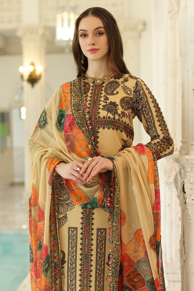Charizma | Aniq Lawn Collection | AN5-04-Brand:Charizma-Type:Ladies Clothes-Pale Yellow-Lawn-House of Maryam- Buy in UK, USA