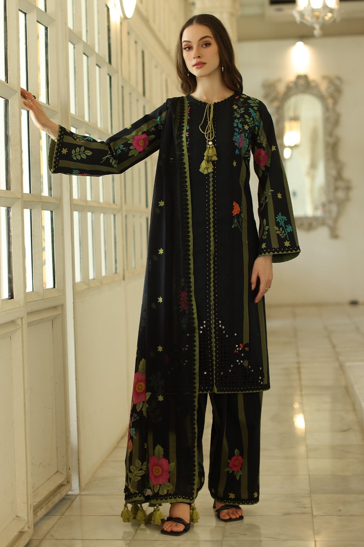 Charizma | Aniq Lawn Collection | AN5-07-Brand:Charizma-Type:Ladies Clothes-Black-Lawn-House of Maryam- Buy in UK, USA
