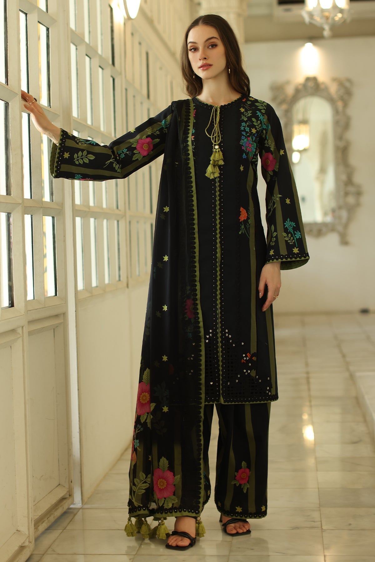 Charizma | Aniq Lawn Collection | AN5-07-Brand:Charizma-Type:Ladies Clothes-Black-Lawn-House of Maryam- Buy in UK, USA