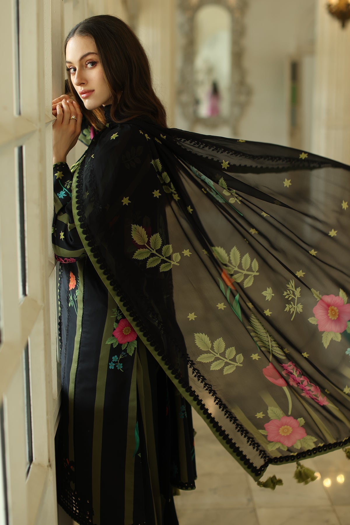 Charizma | Aniq Lawn Collection | AN5-07-Brand:Charizma-Type:Ladies Clothes-Black-Lawn-House of Maryam- Buy in UK, USA