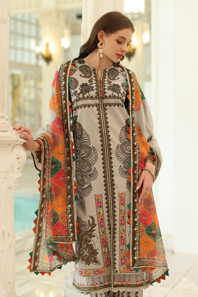 Charizma | Aniq Lawn Collection | AN5-08-Brand:Charizma-Type:Ladies Clothes-Beige-Lawn-House of Maryam- Buy in UK, USA