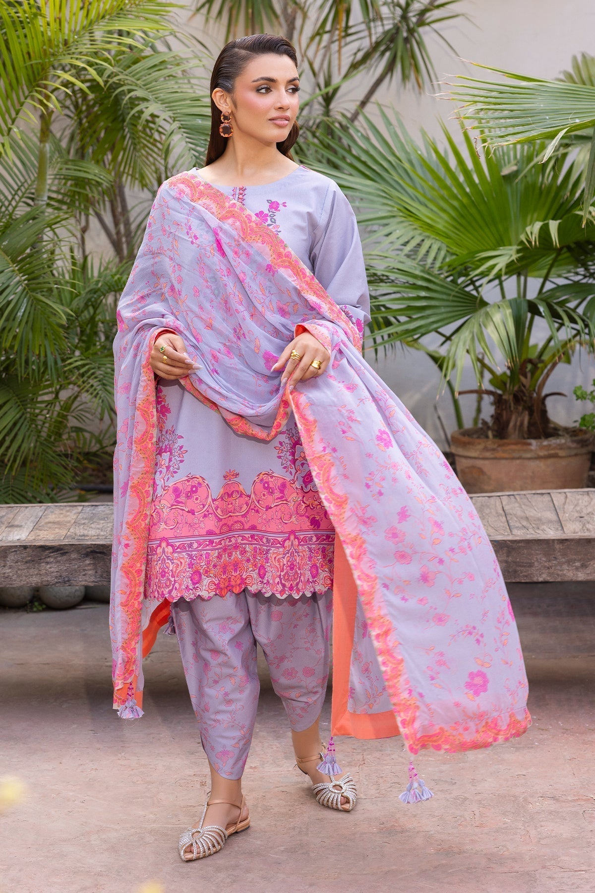 Charizma | C Print Collection | CP6-06-Brand:Charizma-Type:Ladies Clothes-Light Lavender-Lawn-House of Maryam- Buy in UK, USA