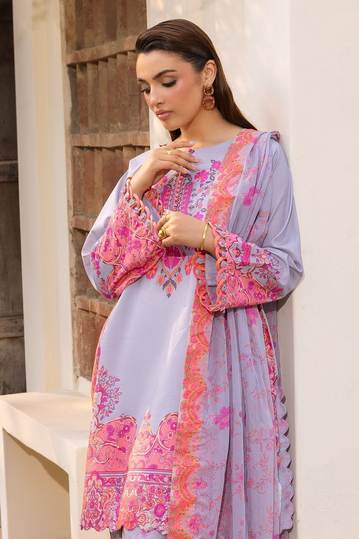 Charizma | C Print Collection | CP6-06-Brand:Charizma-Type:Ladies Clothes-Light Lavender-Lawn-House of Maryam- Buy in UK, USA