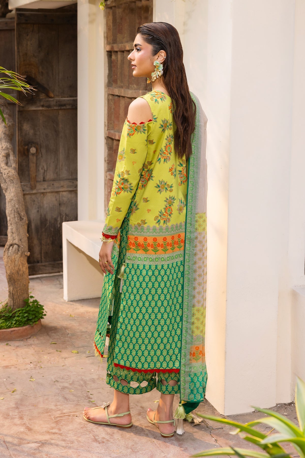 Charizma | C Print Collection | CP6-08-Brand:Charizma-Type:Ladies Clothes-Lime Green-Lawn-House of Maryam- Buy in UK, USA