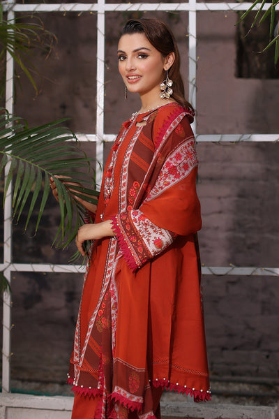 Charizma | C Print Collection | CP6-09-Brand:Charizma-Type:Ladies Clothes-Rust-Lawn-House of Maryam- Buy in UK, USA