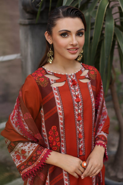 Charizma | C Print Collection | CP6-09-Brand:Charizma-Type:Ladies Clothes-Rust-Lawn-House of Maryam- Buy in UK, USA