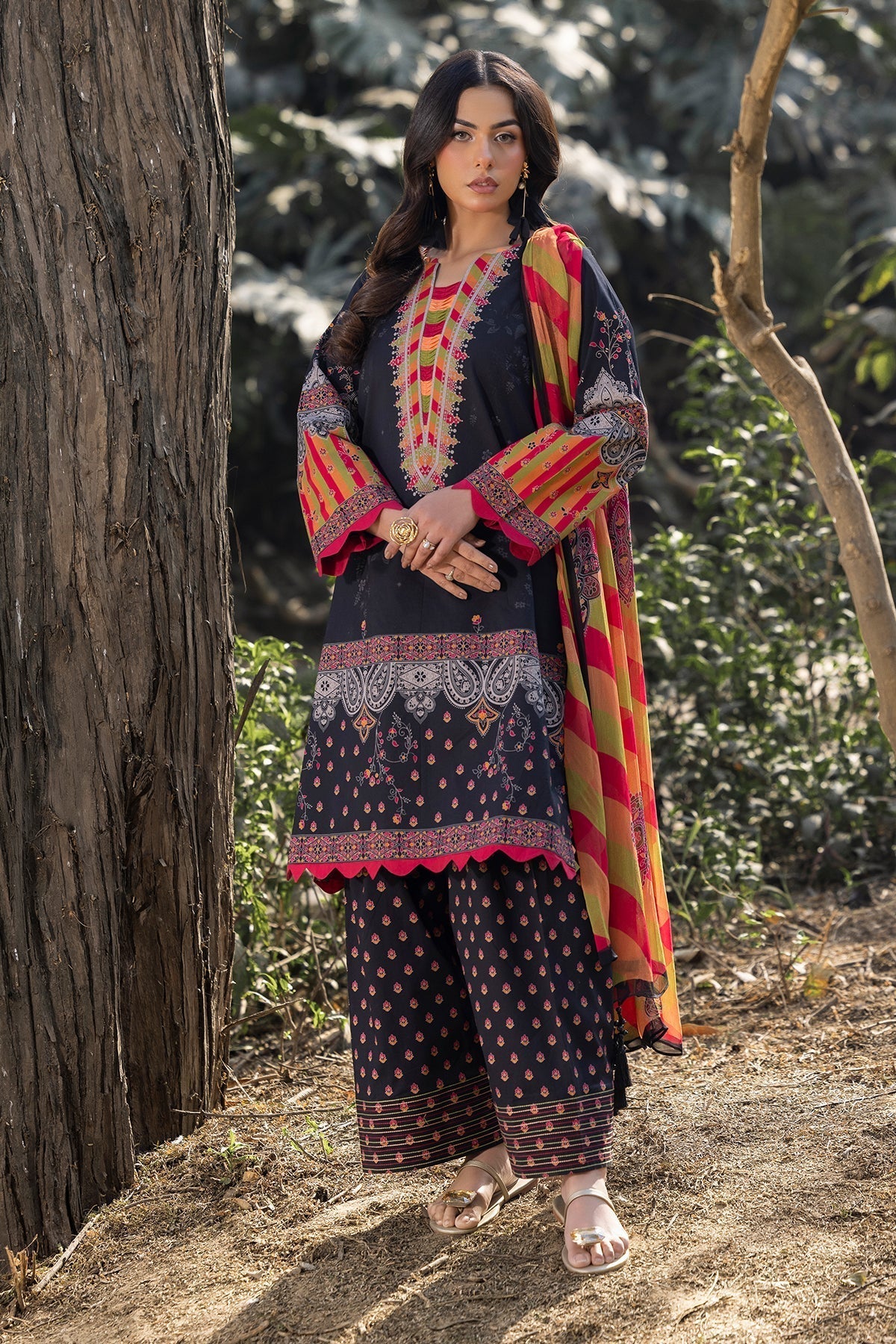 Charizma | C prints Lawn | CP5-11-Brand:Charizma-Type:Ladies Clothes-Lawn-Black-House of Maryam- Buy in UK, USA