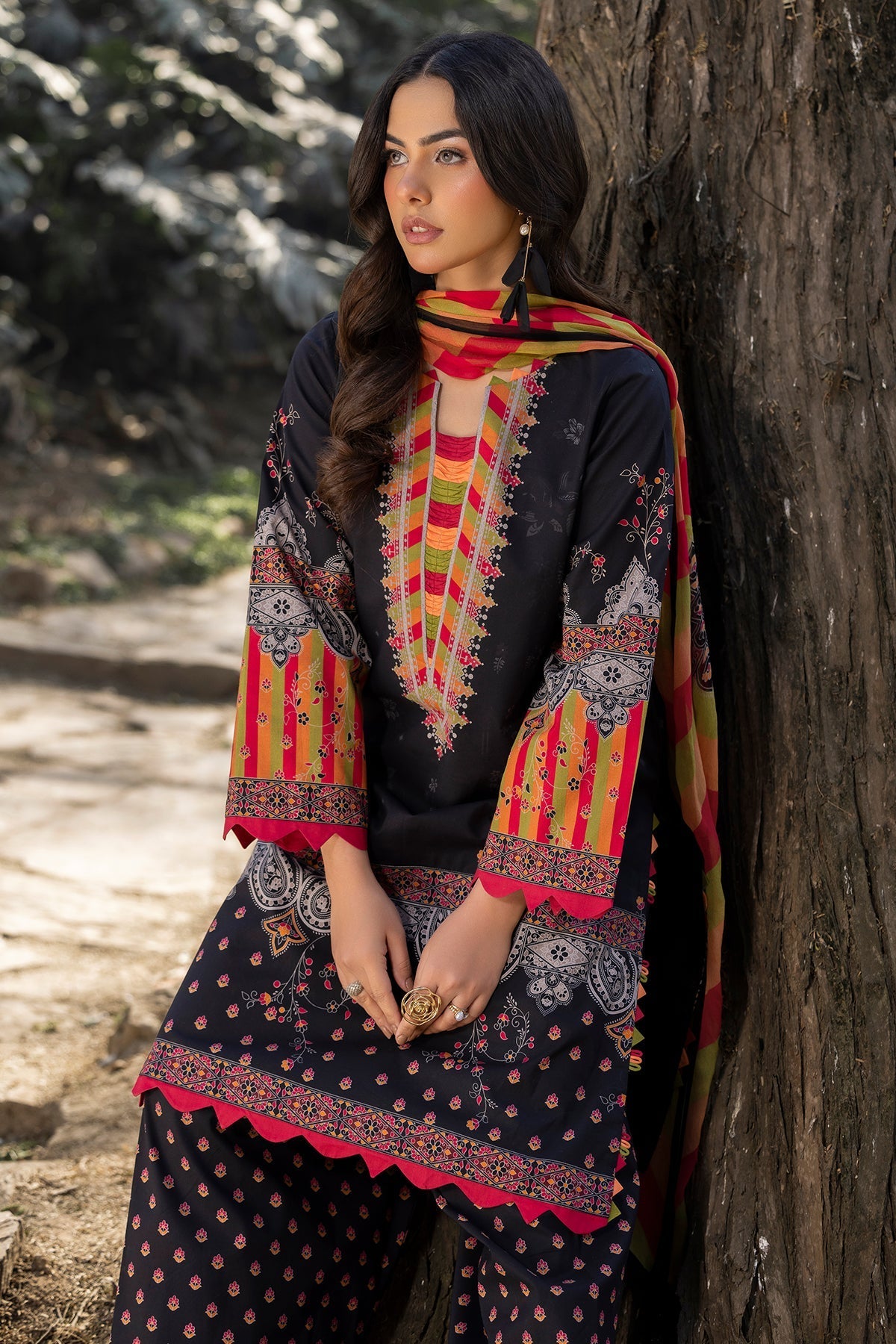 Charizma | C prints Lawn | CP5-11-Brand:Charizma-Type:Ladies Clothes-Lawn-Black-House of Maryam- Buy in UK, USA