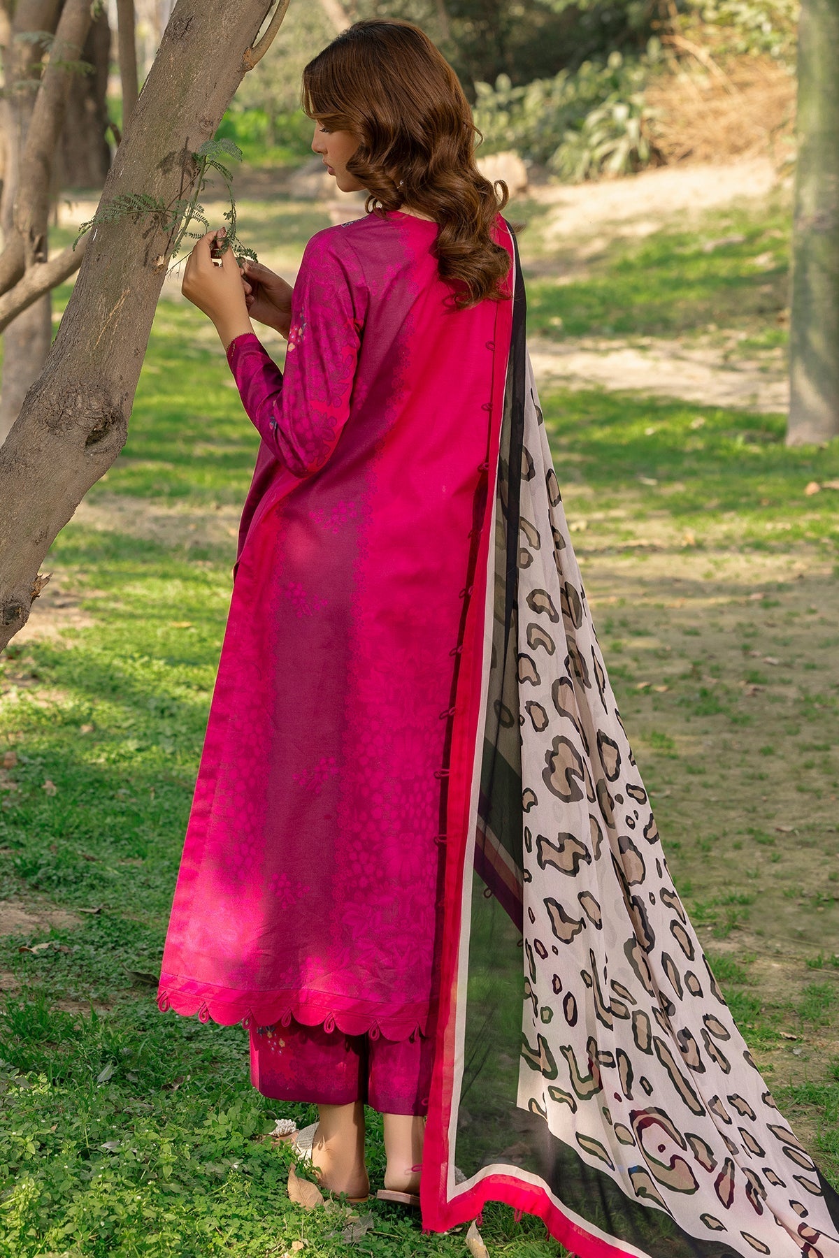 Charizma | C prints Lawn | CP5-12-Brand:Charizma-Type:Ladies Clothes-Carrot Pink-Lawn-House of Maryam- Buy in UK, USA