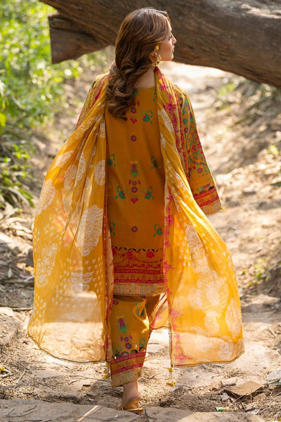 Charizma | C prints Lawn | CP5-13-Brand:Charizma-Type:Ladies Clothes-Mustard Yellow-Lawn-House of Maryam- Buy in UK, USA