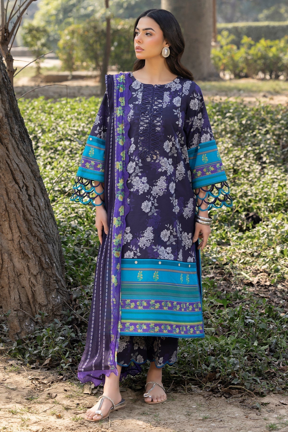 Charizma | C prints Lawn |CP5-15-Brand:Charzima-Type:Ladies Clothes-Navy-Lawn-House of Maryam- Buy in UK, USA
