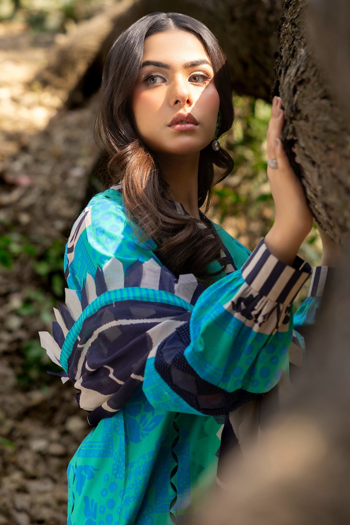 Charizma | C prints Lawn | CP5-17-Brand:Charizma-Type:Ladies Clothes-Bright Teal-Lawn-House of Maryam- Buy in UK, USA