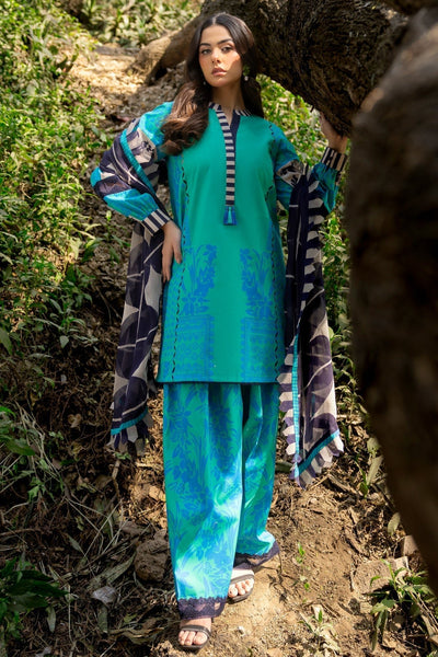 Charizma | C prints Lawn | CP5-17-Brand:Charizma-Type:Ladies Clothes-Bright Teal-Lawn-House of Maryam- Buy in UK, USA