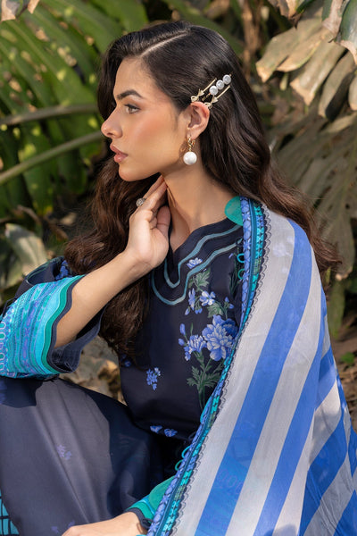 Charizma | C prints Lawn | CP5-19-Brand:Charizma-Type:Ladies Clothes-Navy-Lawn-House of Maryam- Buy in UK, USA