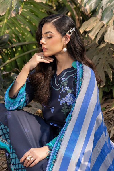 Charizma | C prints Lawn | CP5-19-Brand:Charizma-Type:Ladies Clothes-Navy-Lawn-House of Maryam- Buy in UK, USA