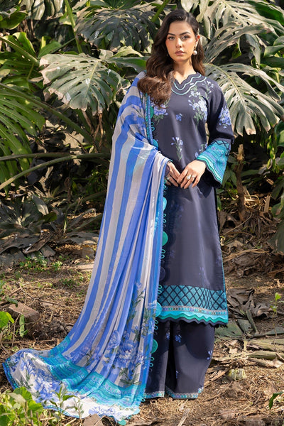 Charizma | C prints Lawn | CP5-19-Brand:Charizma-Type:Ladies Clothes-Navy-Lawn-House of Maryam- Buy in UK, USA