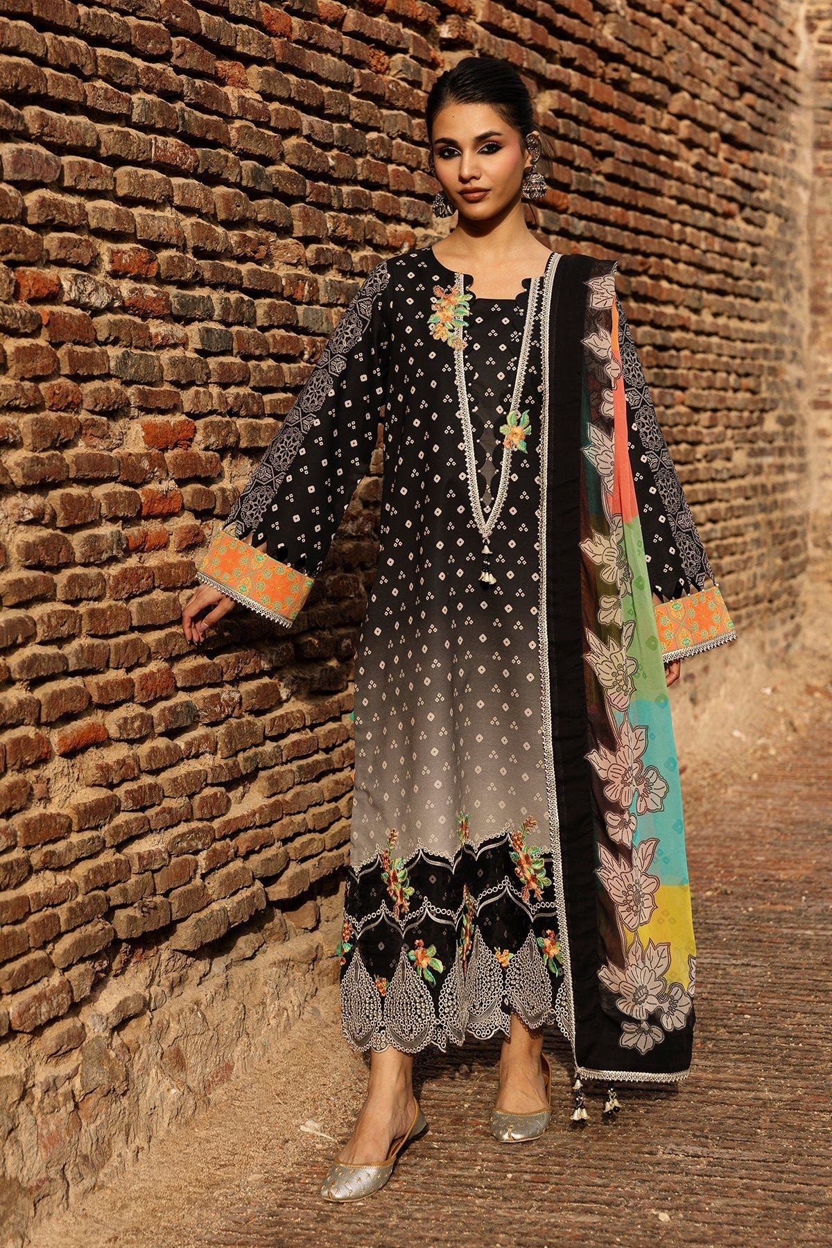 Charizma | Chunri Collection | CHN6-02-Brand:Charizma-Type:Ladies Clothes-Black-Lawn-House of Maryam- Buy in UK, USA