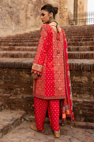Charizma | Chunri Collection | CHN6-06-Brand:Charizma-Type:Ladies Clothes-Electric Red-Lawn-House of Maryam- Buy in UK, USA