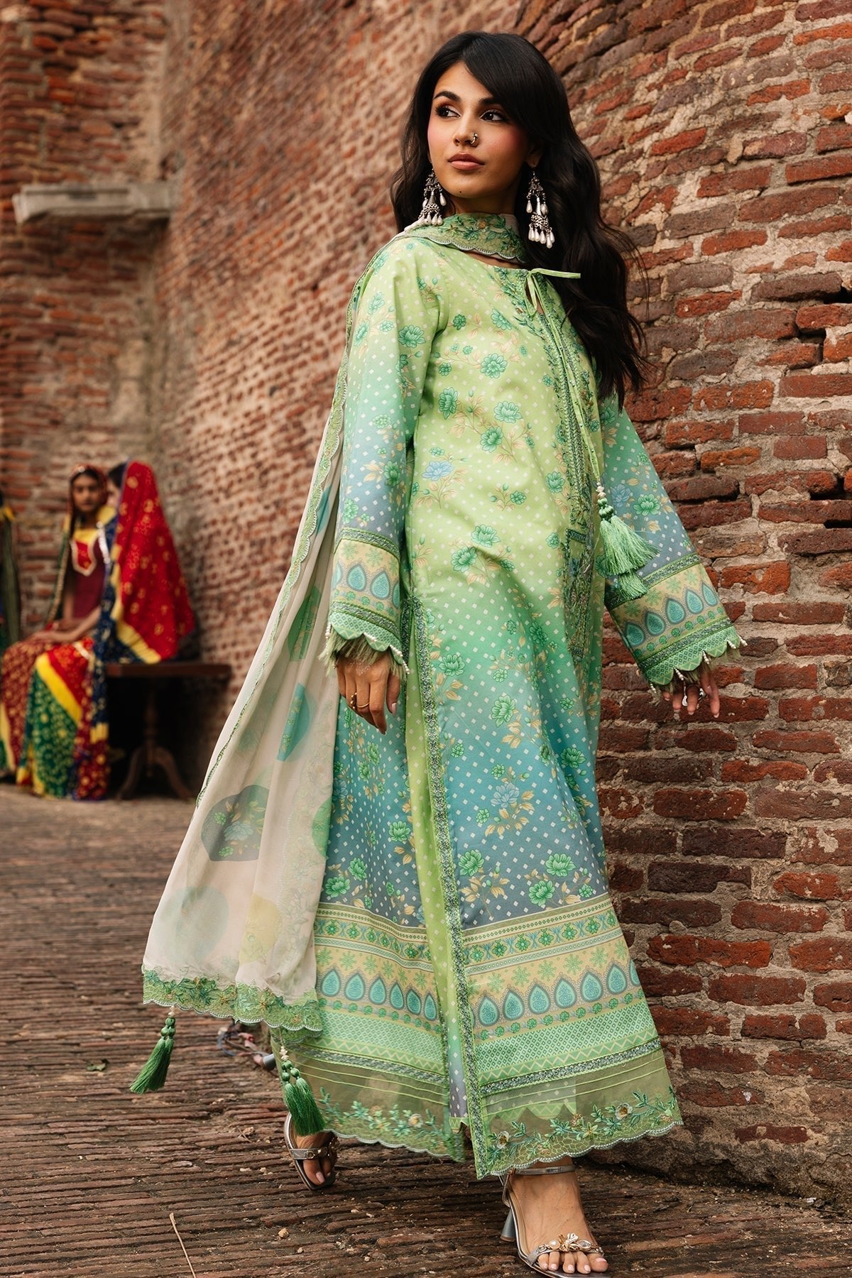 Charizma | Chunri Collection | CHN6-07-Brand:Charizma-Type:Ladies Clothes-Rich Green-Lawn-House of Maryam- Buy in UK, USA