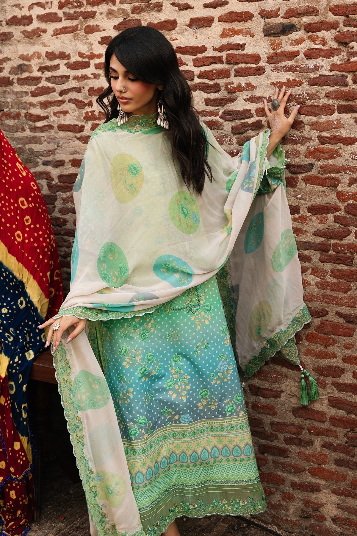 Charizma | Chunri Collection | CHN6-07-Brand:Charizma-Type:Ladies Clothes-Rich Green-Lawn-House of Maryam- Buy in UK, USA