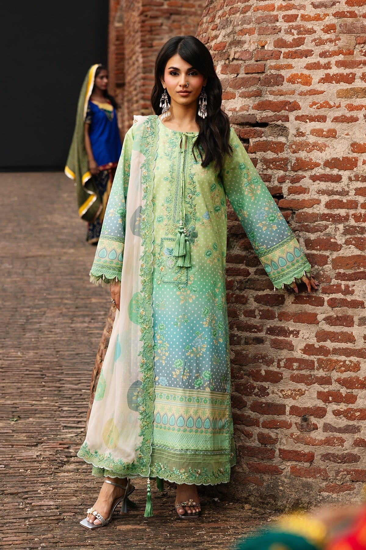 Charizma | Chunri Collection | CHN6-07-Brand:Charizma-Type:Ladies Clothes-Rich Green-Lawn-House of Maryam- Buy in UK, USA