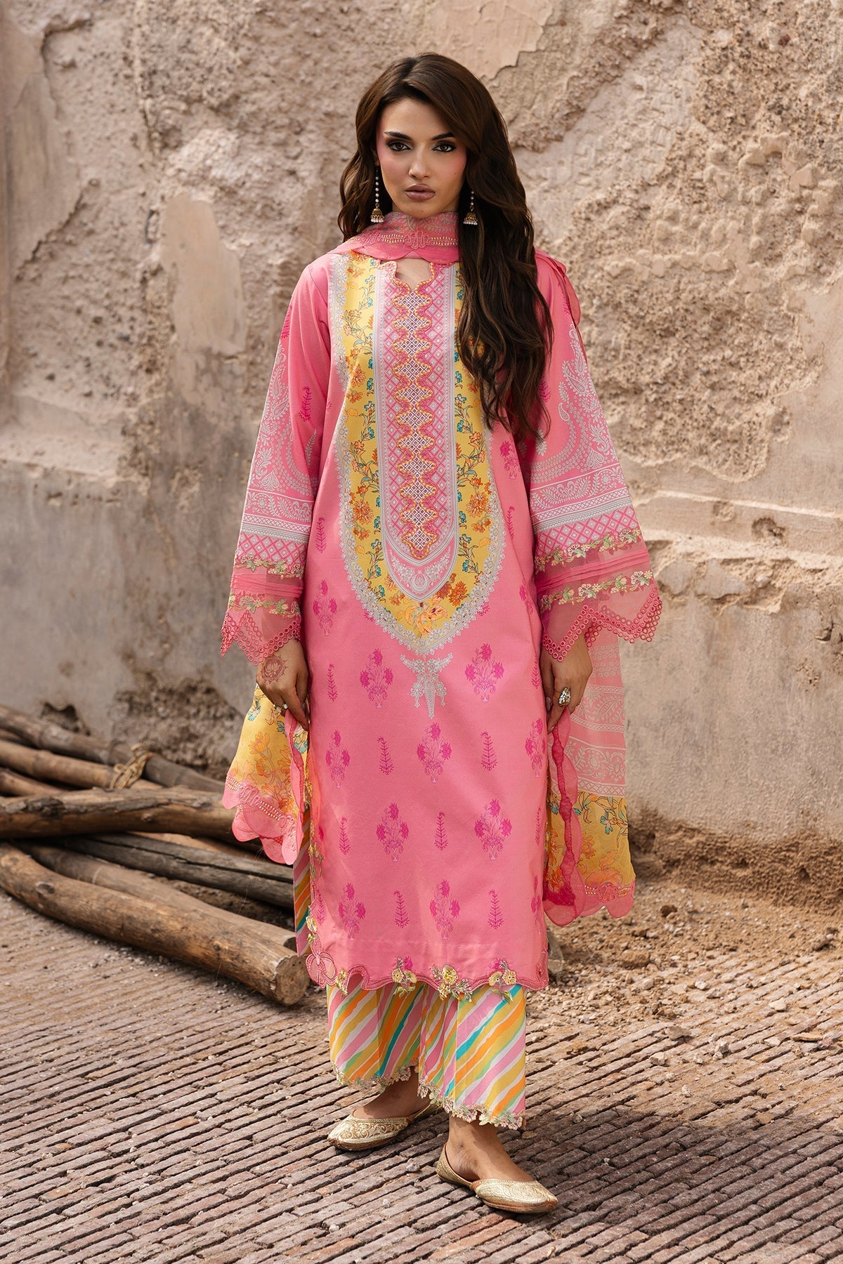 Charizma | Chunri Collection | CHN6-08-Brand:Charizma-Type:Ladies Clothes-Ash Pink-Lawn-House of Maryam- Buy in UK, USA