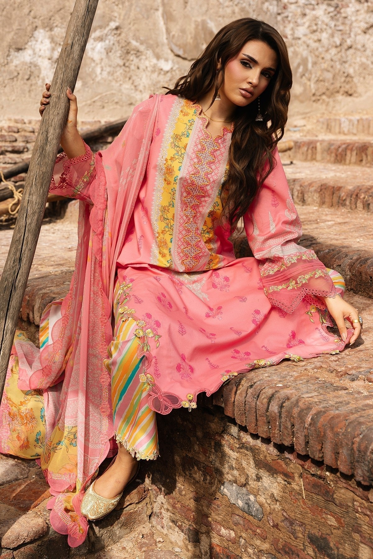 Charizma | Chunri Collection | CHN6-08-Brand:Charizma-Type:Ladies Clothes-Ash Pink-Lawn-House of Maryam- Buy in UK, USA