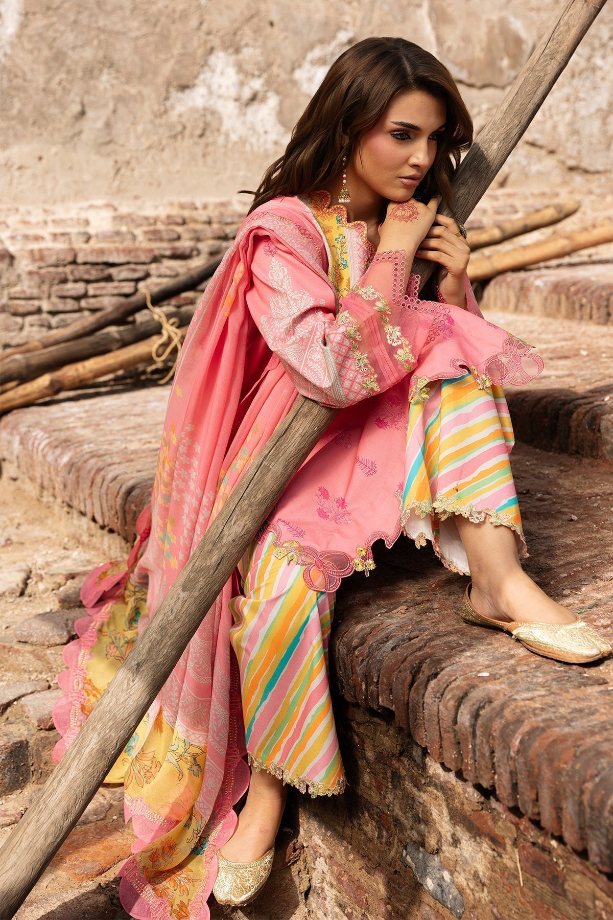 Charizma | Chunri Collection | CHN6-08-Brand:Charizma-Type:Ladies Clothes-Ash Pink-Lawn-House of Maryam- Buy in UK, USA