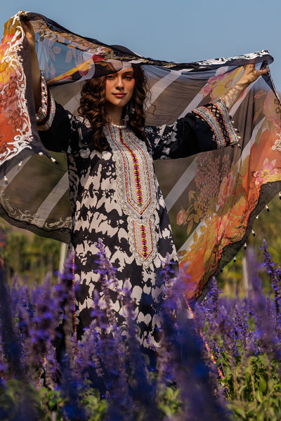 Charizma | Combination 25 | CC5-01-Brand:Charizma-Type:Ladies Clothes-Black-Lawn-House of Maryam- Buy in UK, USA