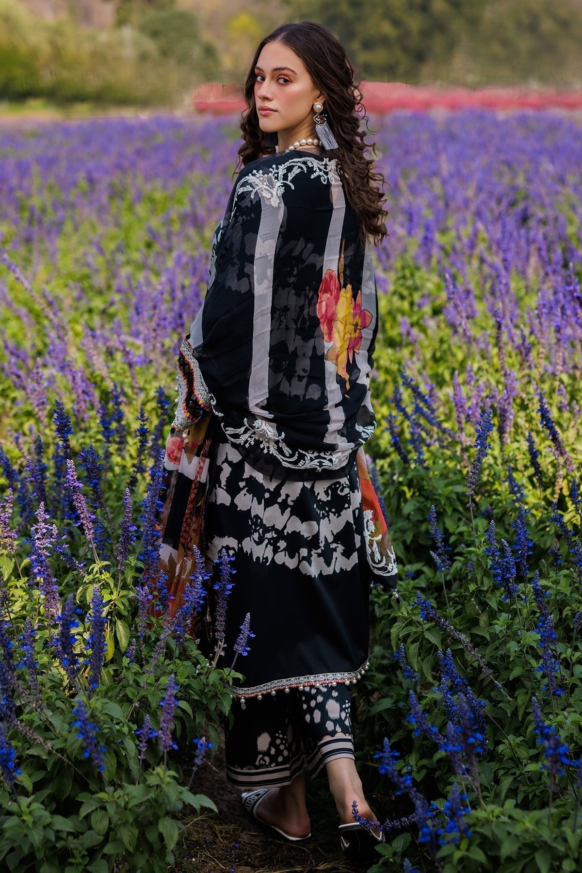 Charizma | Combination 25 | CC5-01-Brand:Charizma-Type:Ladies Clothes-Black-Lawn-House of Maryam- Buy in UK, USA