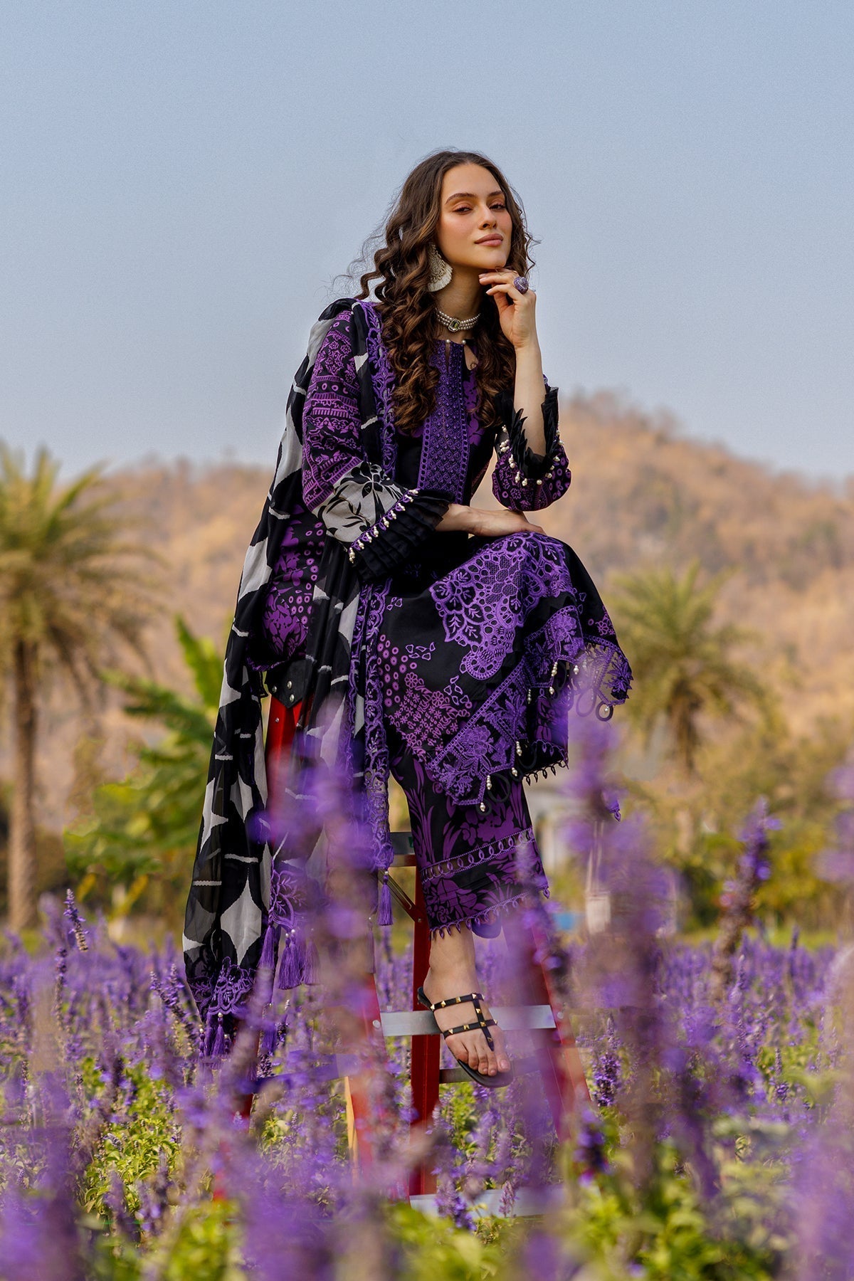 Charizma | Combination 25 | CC5-06-Brand:Charizma-Type:Ladies Clothes-Black-Lawn-House of Maryam- Buy in UK, USA