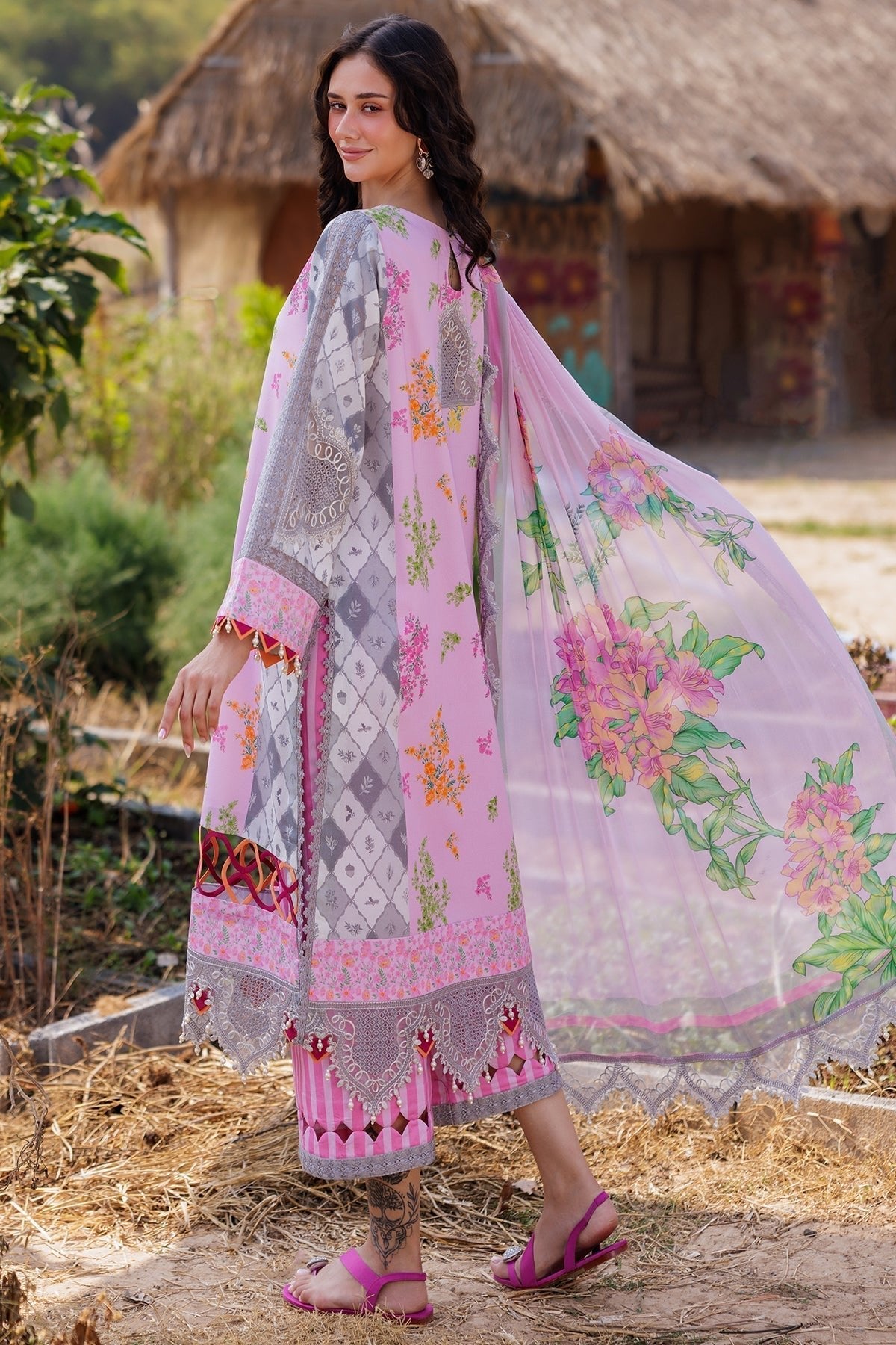 Charizma | Combination 25 | CC5-07-Brand:Charizma-Type:Ladies Clothes-Lilac-Lawn-House of Maryam- Buy in UK, USA
