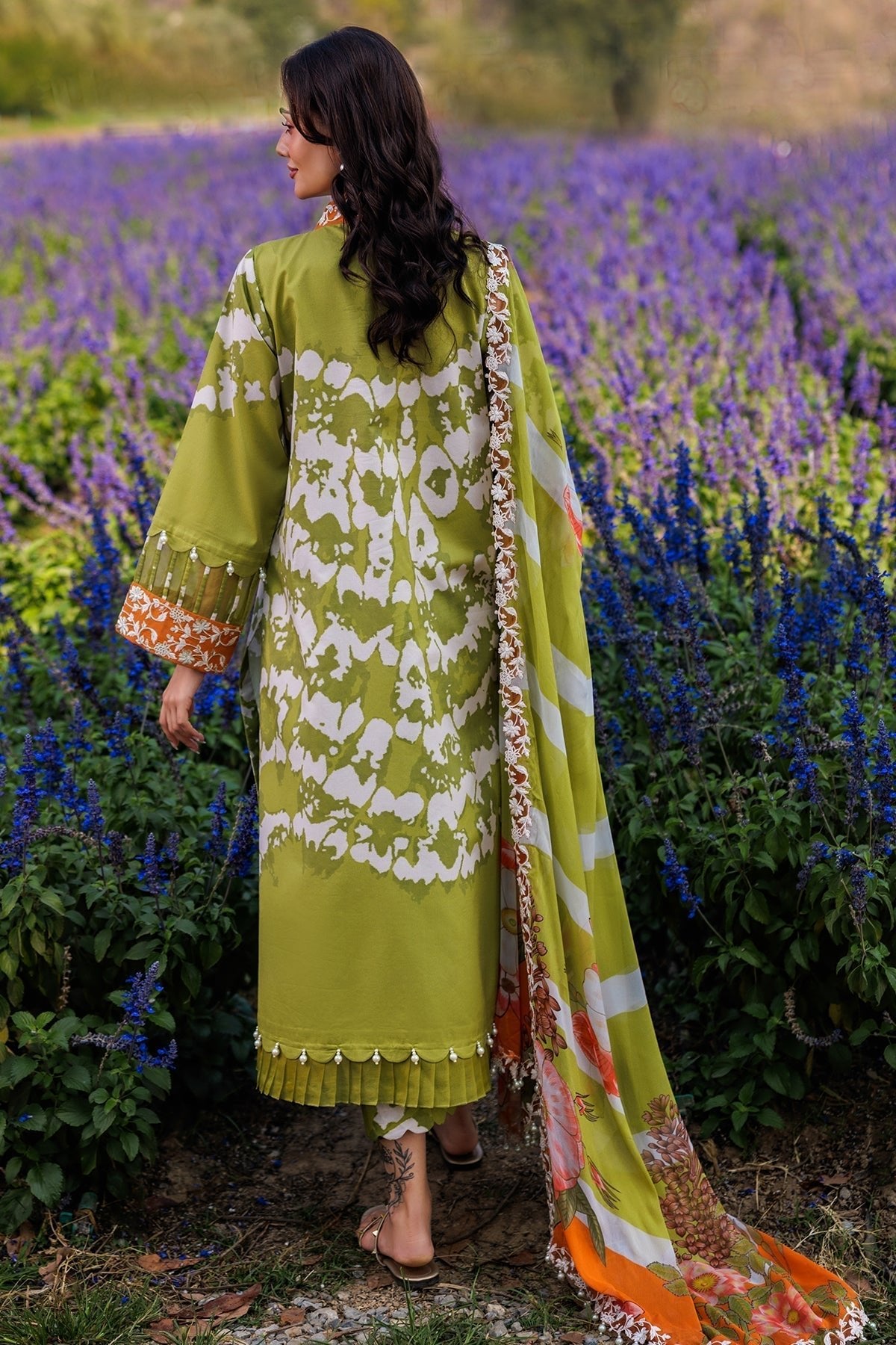 Charizma | Combination 25 | CC5-08-Brand:Charizma-Type:Ladies Clothes-Apple Green-Lawn-House of Maryam- Buy in UK, USA