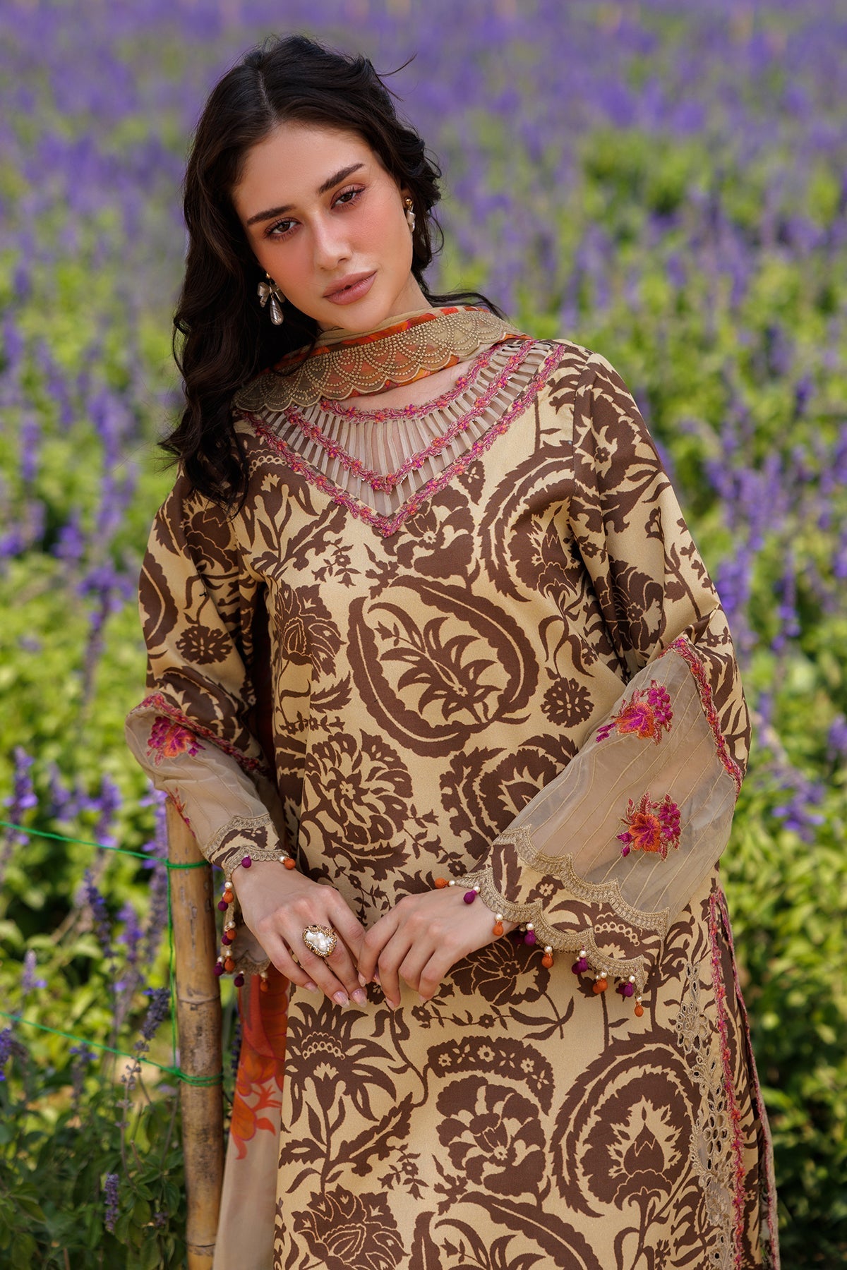 Charizma | Combination 25 | CC5-10-Brand:Charizma-Type:Ladies Clothes-Beige-Lawn-House of Maryam- Buy in UK, USA