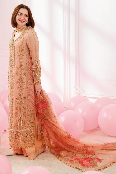 Charizma | Dastaan e Jashaan 25 | DJ5-02-Brand:Charizma-Type:Ladies Clothes-Peach Pink-Chiffon-House of Maryam- Buy in UK, USA