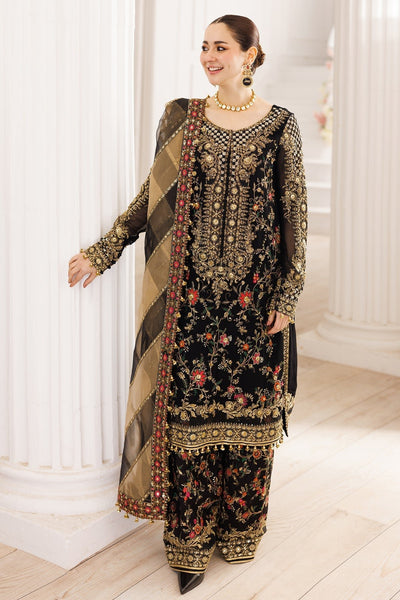 Charizma | Dastaan e Jashaan 25 | DJ5-03-Brand:Charzima-Type:Ladies Clothes-Black-Chiffon-House of Maryam- Buy in UK, USA