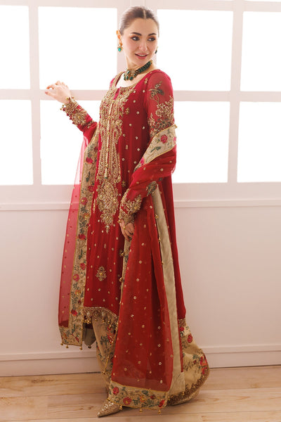 Charizma | Dastaan e Jashaan 25 | DJ5-05-Brand:Charzima-Type:Ladies Clothes-Red-Chiffon-House of Maryam- Buy in UK, USA